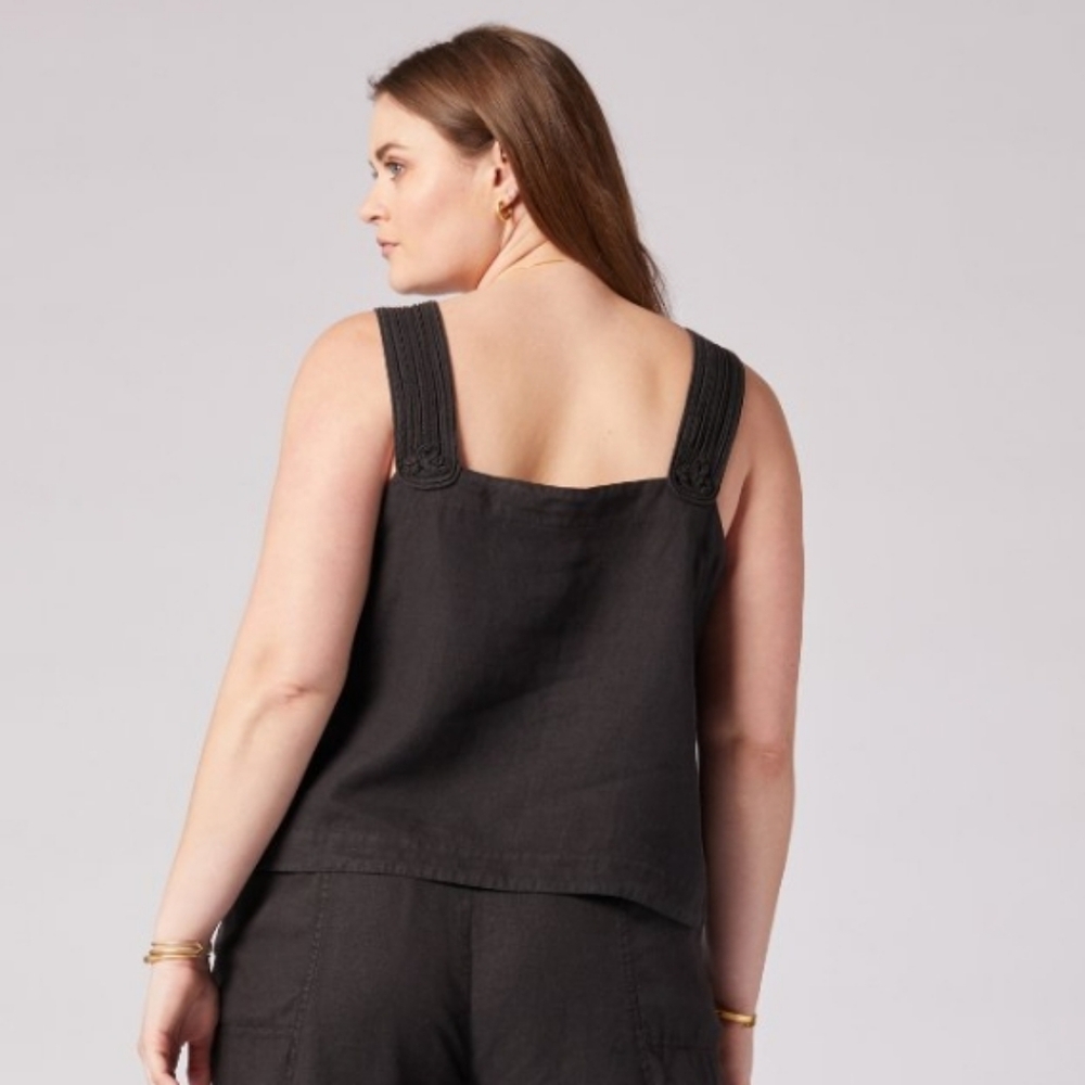 Joie Linen Paisley Sleeveless Top - Picture 3 of 9
